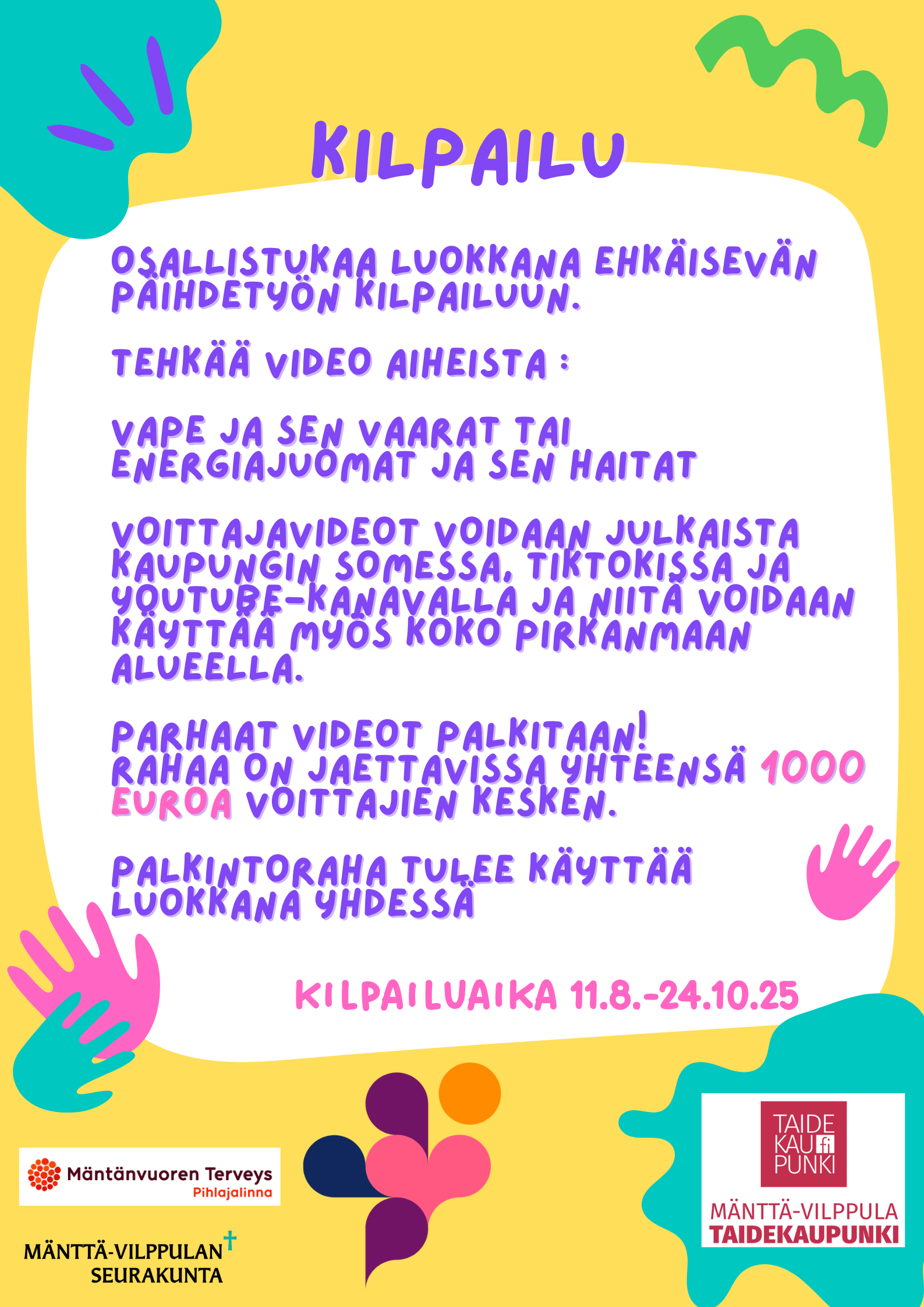 Ehkäisevän päihdetyön kilpailu 4.-6.-luokkalaisille ja yläkouluille
